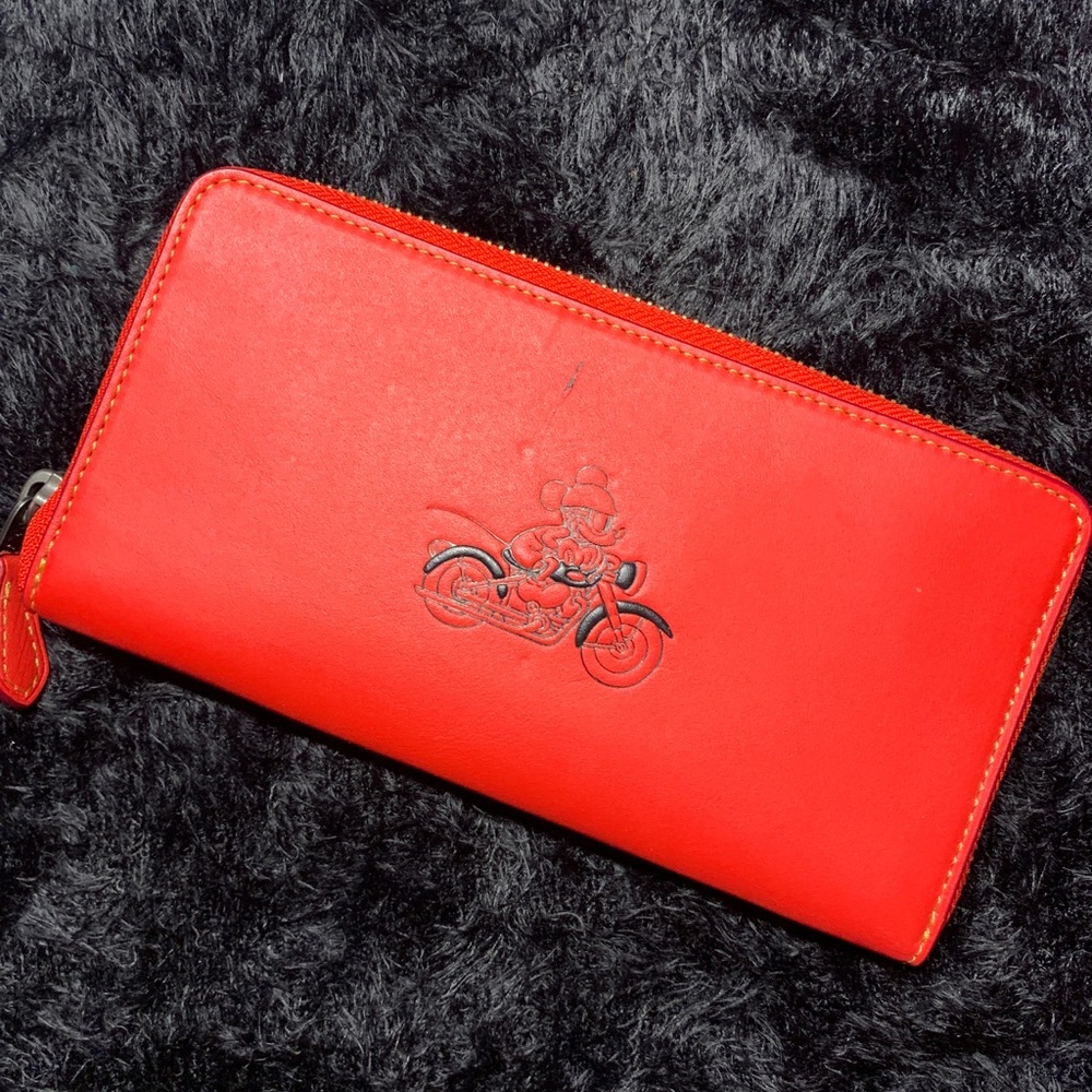 Coach X Disney Mickey Mouse Motorcycle Wallet - Picture 3 of 5